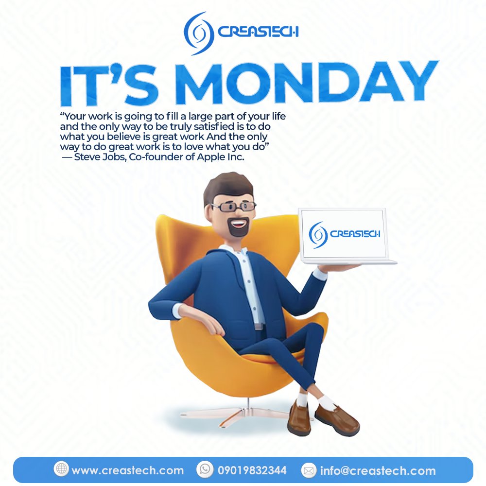 CreastechL's tweet photo. As we dive into this new week, let's remember that our passion fuels our creativity and innovation. At Createch, we are dedicated to transforming visionary ideas into impactful solutions. 
When we love what we do, we not only find fulfillment but also inspire those around us. https://t.co/cX1jTiSJwj