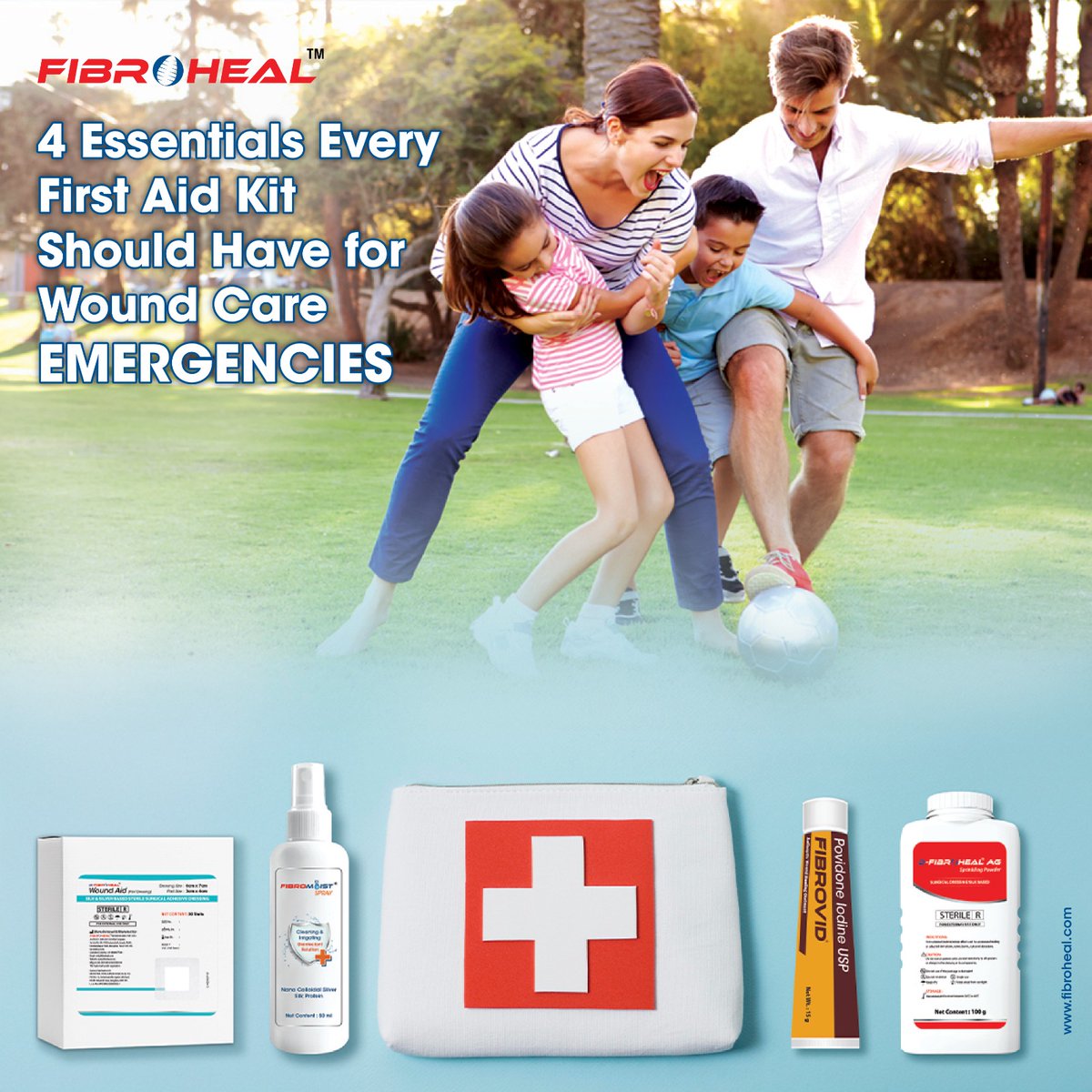 Fibroheal1's tweet image. 4 essentials must in your #FirstAidKit!  Essential items typically encompass #cleaningsolution or spray, #antimicrobialpowder, #antisepticointment, #bandages, #gauze etc. all of which are indispensable for treating wounds promptly &amp;amp; efficiently. 
@Vvk_mishra @BIRAC_2012  @tdbgoi