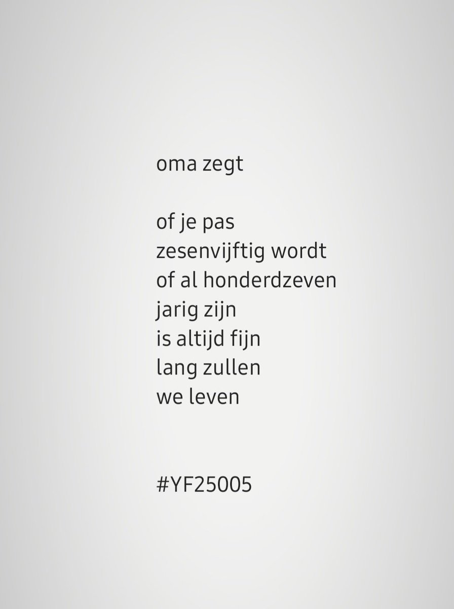 En zo is het! Dankjewel voor de heel veel felicitaties! 🎉 #versje #YF25005 #omazegt

#gedicht #gedichtje #gedichten #gedichtjes #jarig