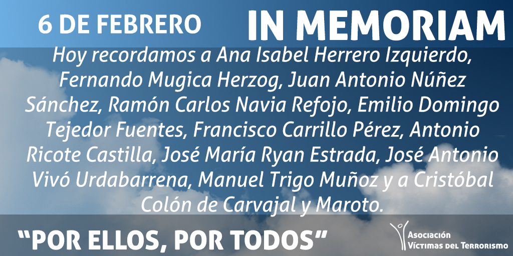 _AVT_'s tweet photo. Hoy recordamos a todas y cada una de las víctimas del terrorismo. "Por ellos, por todos". https://t.co/fBnuo2fBCO