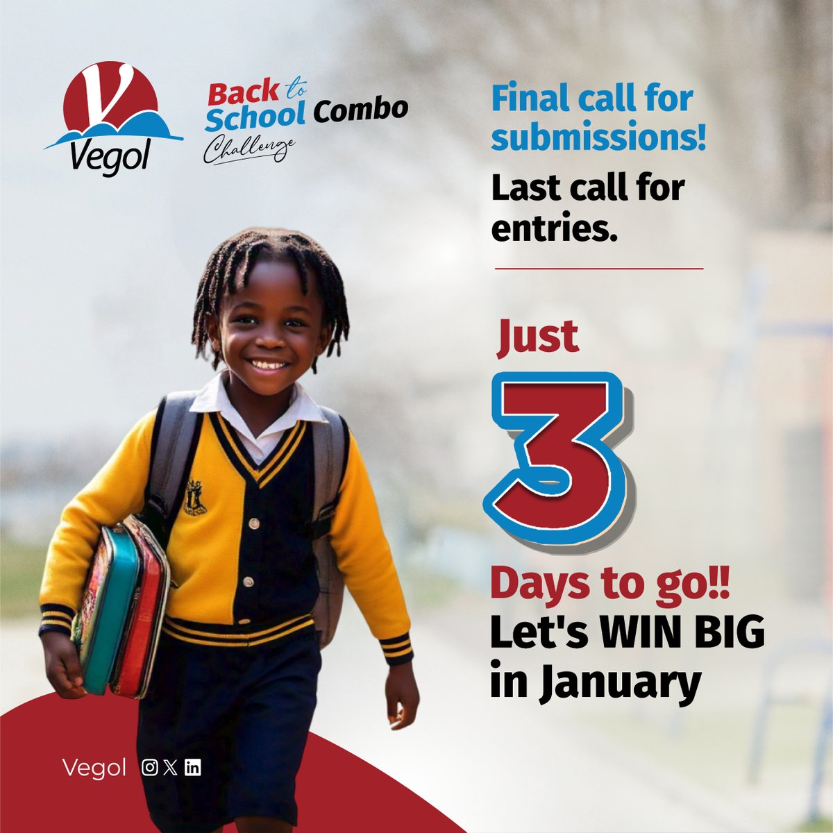 Vegol_Ltd's tweet photo. 🚨 Time’s almost up! Today is your LAST chance to join the #BackToSchoolCombo Challenge and stand a chance to win BIG cash prizes! 🏆 Don’t miss out—grab your Crane Premium & Sawa Bathing Soap, create your video, and secure your spot! 💰✨
Follow, like, and share our pages to keep updated on all the promos, info, and products that we have to offer your household.
#RefiningLives #CranePremium #SawaSoap #BUBU #HealthyLiving