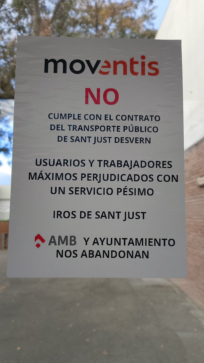 Una evidència que moltes patim, busos que són retirats per sostenir altres línies, i les veïnes "fent salat". Freqüències i horaris que no es compleixen i flota deteriorada.
<a href="/Mobilitat_AMB/">Mobilitat AMB</a> <a href="/santjustcat/">santjustcat</a>