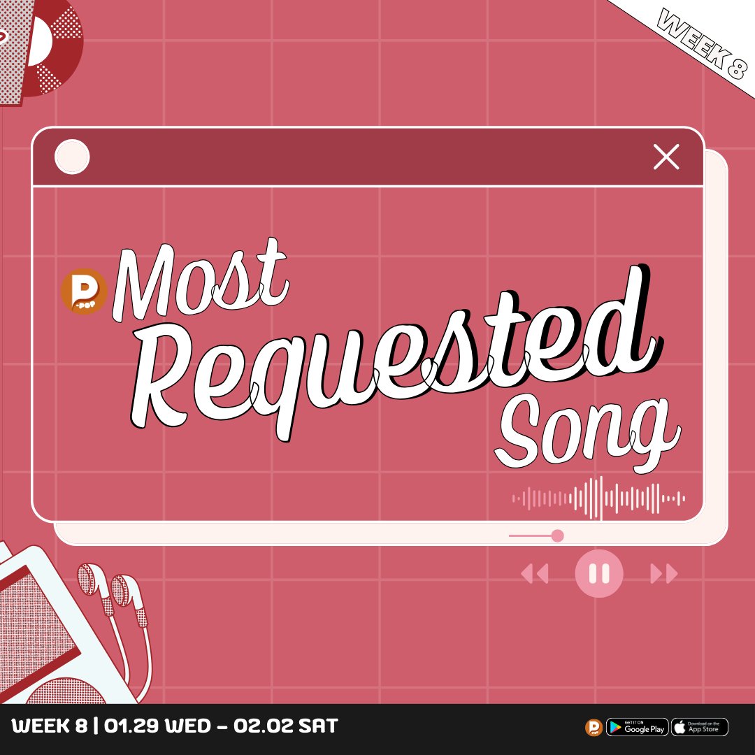 🎶WEEK 8 | 𝗠𝗼𝘀𝘁 𝗥𝗲𝗾𝘂𝗲𝘀𝘁𝗲𝗱 𝗦𝗼𝗻𝗴

What songs are you currently listening to?

Start sending your requested song through by commenting💬 the artist name and title track!

📂You can also send it to our official form below until tomorrow:

🔗p-pop.app/most-requested…