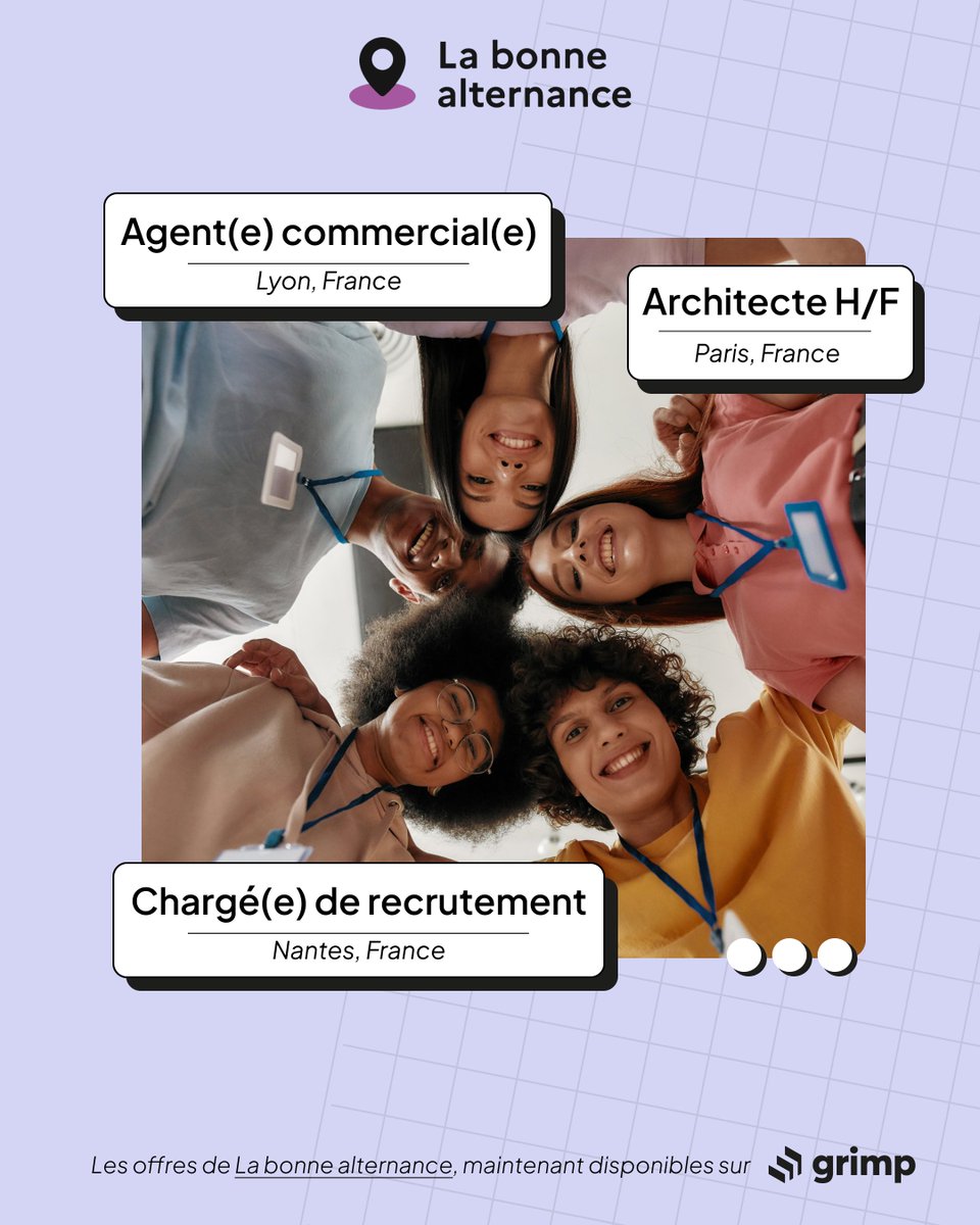GrimpHQ's tweet photo. 🎉 Simplifier la recherche d’alternance, c’est possible !

Les offres de La bonne alternance sont désormais accessibles sur https://t.co/nmcbHXrmhQ grâce à l’intégration de leur #API ouverte. 🚀

Un grand pas pour rendre l’#alternance plus accessible à tous ! https://t.co/eliWazWD1y