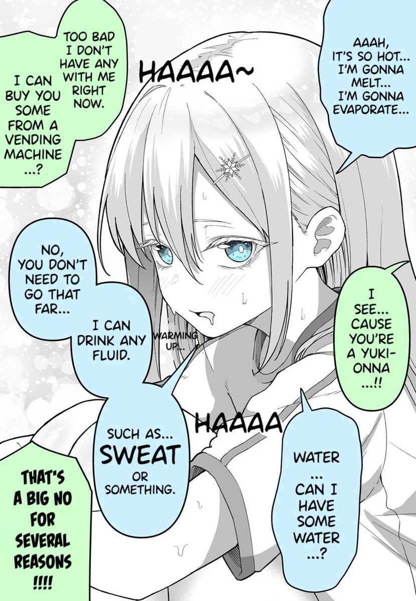 @medatarou1 English Version! [The transfer student is a Yuki-Onna...!!!] 