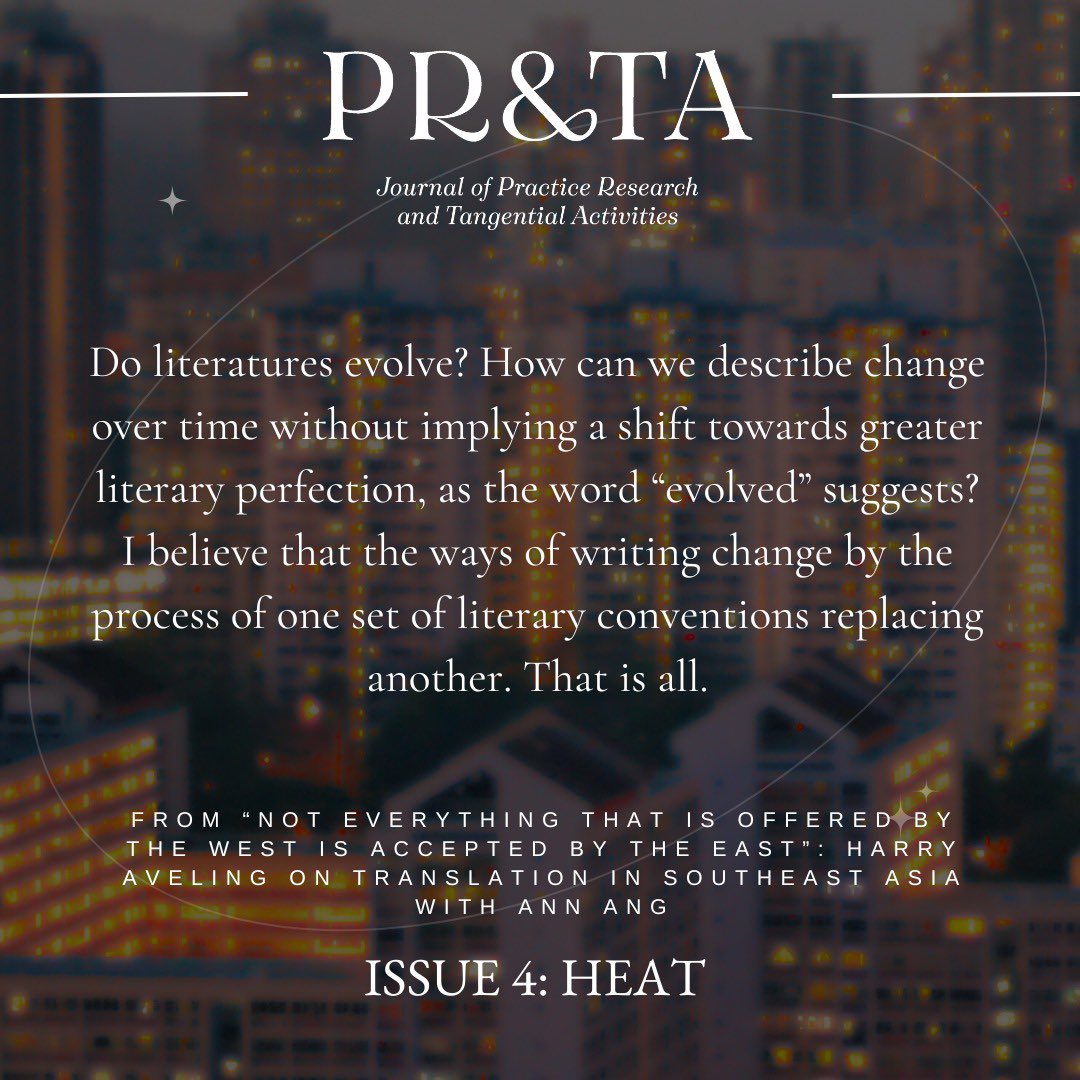 What is the state of translation in Southeast Asia, and how is it different from translation scenes in other parts of the world? Read this insightful interview of translator Dr Harry Aveling by Ann Ang at pratajournal.com/harry-aveling-…