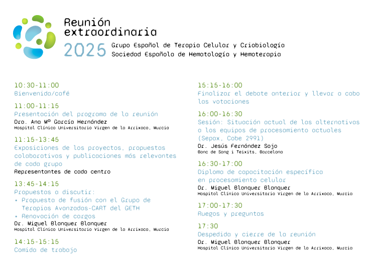 sehh_es's tweet photo. 📍Todo listo ya en la sede de la #SEHH para que de comienzo la reunión extraordinaria del Grupo Español de Terapia Celular y Criobiologia (#GETCC).
🧬Hoy, de a 17.30, el grupo actualizará, entre otros, las publicaciones más relevantes, las alternativas a los equipos de procesamiento actuales o la capacitación en procesamiento #celular.
#SEHHematología #HematoEnRed #TerapiaCelular