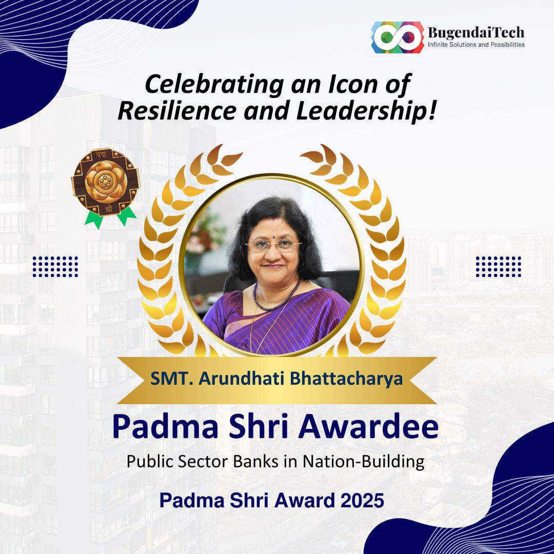BugendaiTech (@bugendaitech) on Twitter photo Today, we proudly celebrate Arundhati Bhattacharya Mam,
๐๐ต๐ฎ๐ถ๐ฟ๐บ๐ฎ๐ป ๐ฎ๐ป๐ฑ ๐๐๐ข ๐ผ๐ณ Salesforce ๐๐ป๐ฑ๐ถ๐ฎ, as she is honored with the ๐ฃ๐ฎ๐ฑ๐บ๐ฎ ๐ฆ๐ต๐ฟ๐ถ ๐๐๐ฎ๐ฟ๐ฑ ๐ฎ๐ฌ๐ฎ๐ฑ for her remarkable contributions to public sector banking and nation-building. ๐ Today, we proudly celebrate Arundhati Bhattacharya Mam,
๐๐ต๐ฎ๐ถ๐ฟ๐บ๐ฎ๐ป ๐ฎ๐ป๐ฑ ๐๐๐ข ๐ผ๐ณ Salesforce ๐๐ป๐ฑ๐ถ๐ฎ, as she is honored with the ๐ฃ๐ฎ๐ฑ๐บ๐ฎ ๐ฆ๐ต๐ฟ๐ถ ๐๐๐ฎ๐ฟ๐ฑ ๐ฎ๐ฌ๐ฎ๐ฑ for her remarkable contributions to public sector banking and nation-building. ๐