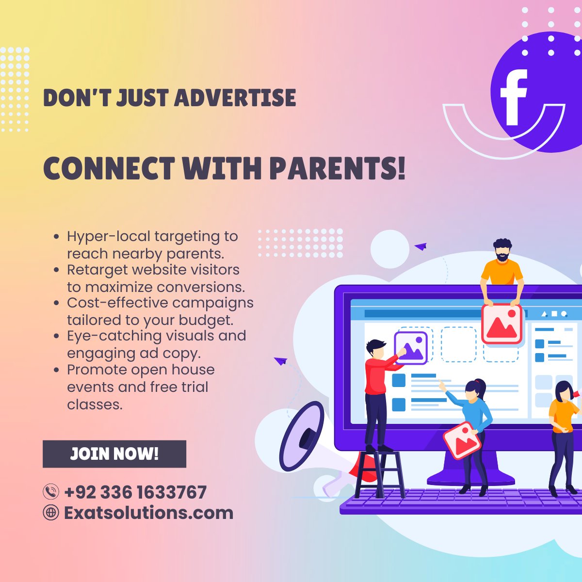 exatsolutions's tweet photo. Reach Parents Where They Spend Their Time – Facebook!
#ParentEngagement 
#FacebookMarketing 
#SocialMediaStrategy 
#DigitalParenting 
#CommunityConnection https://t.co/T5XSOXz9S2