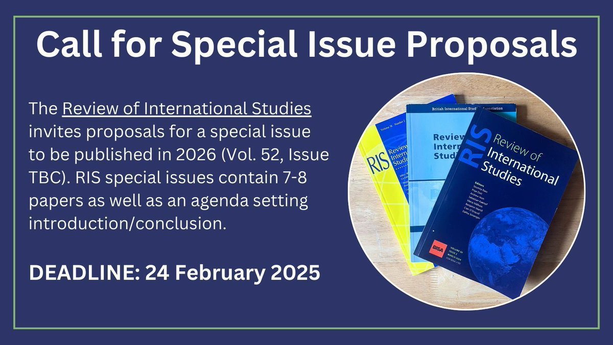 Do you have an idea for a special issue? We are interested in hearing it! We are accepting new proposals for our next special issue in 2026. 

Check out the guidelines and submit here 👇  

buff.ly/4itg21G