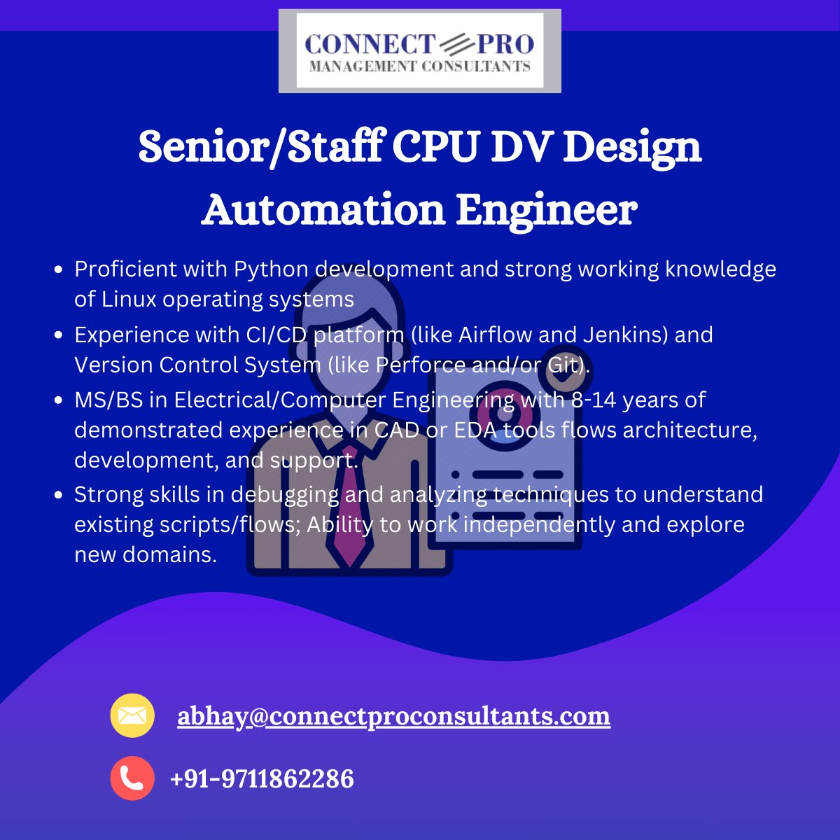 ConnectproLtd's tweet photo. #grabopportunity #InfotainmentAudio #mustapply #apply #Bangalore #Bangalorejobseekers #Allbangalorelinkedinjobseekers #mustapply #apply #SeniorStaffCPUDVDesignAutomationEngineer  Talent Meets Opportunity Here. Apply Now! https://t.co/jrzfc9WwTG