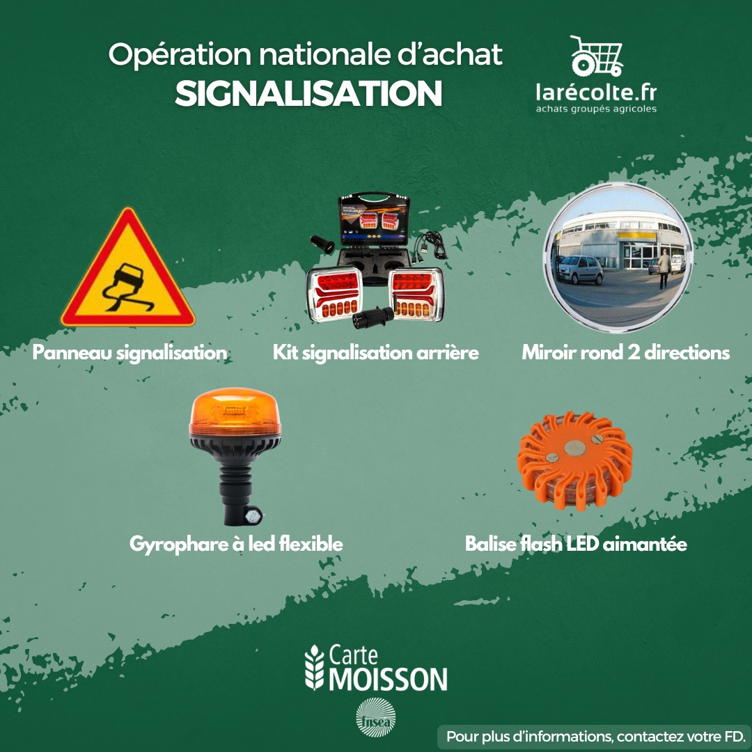 fnsea28's tweet photo. [DERNIERS JOURS]

📣La Carte Moisson et son partenaire https://t.co/XyGfXBV5HG vous a sélectionné une gamme de panneaux de signalisation

📅Commande à réaliser avant le 31/01

👉Retrouvez l'ensemble de l'offre dans la newsletter

#economie #fnsea #cartemoisson #commandesgroupees https://t.co/WPhrO0Mrzc
