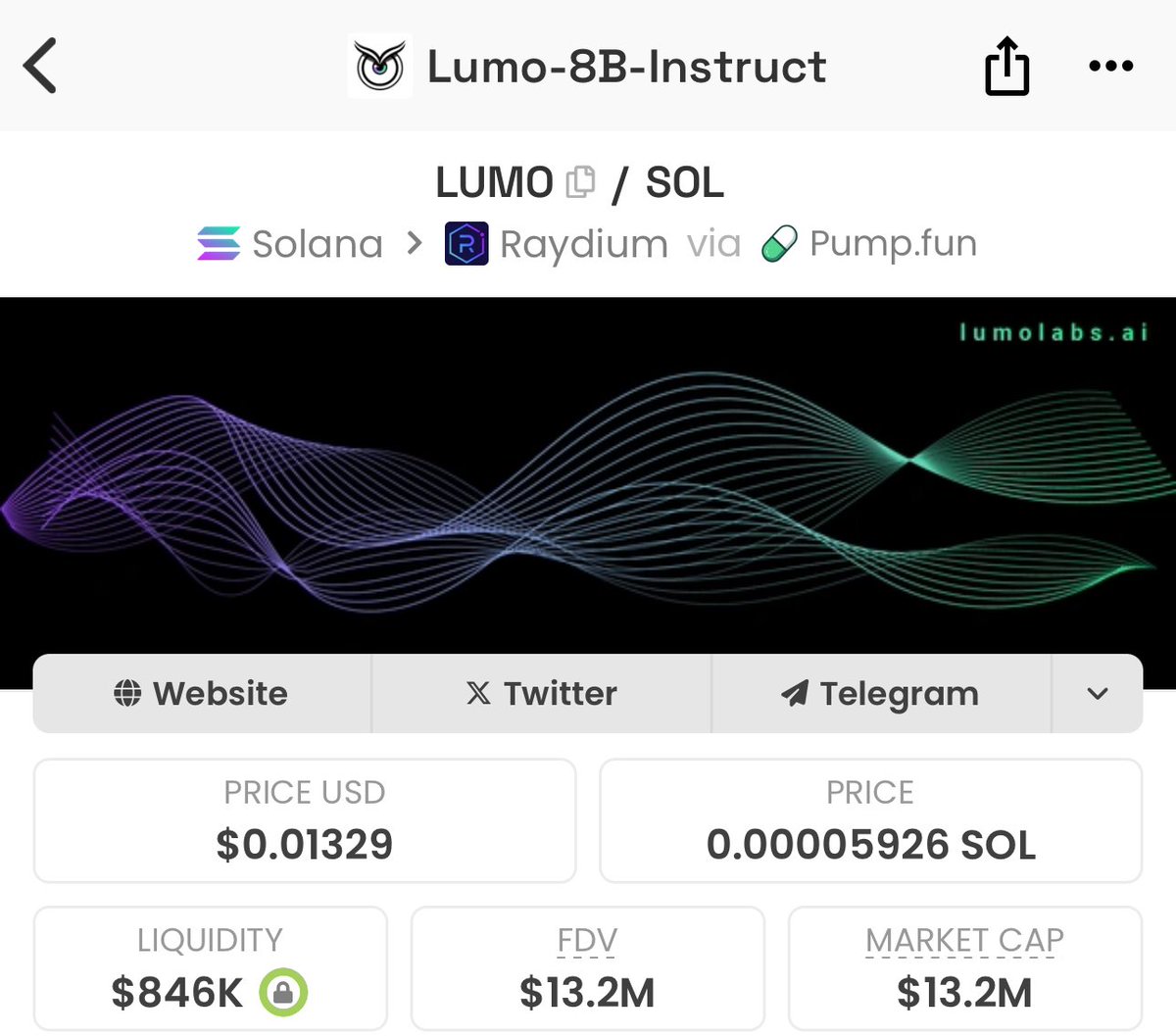 $LUMO is super undervalued 

Every project on Solana will use their tech 

Don’t fade <a href="/lumolabsdotai/">Lumo Labs</a>
