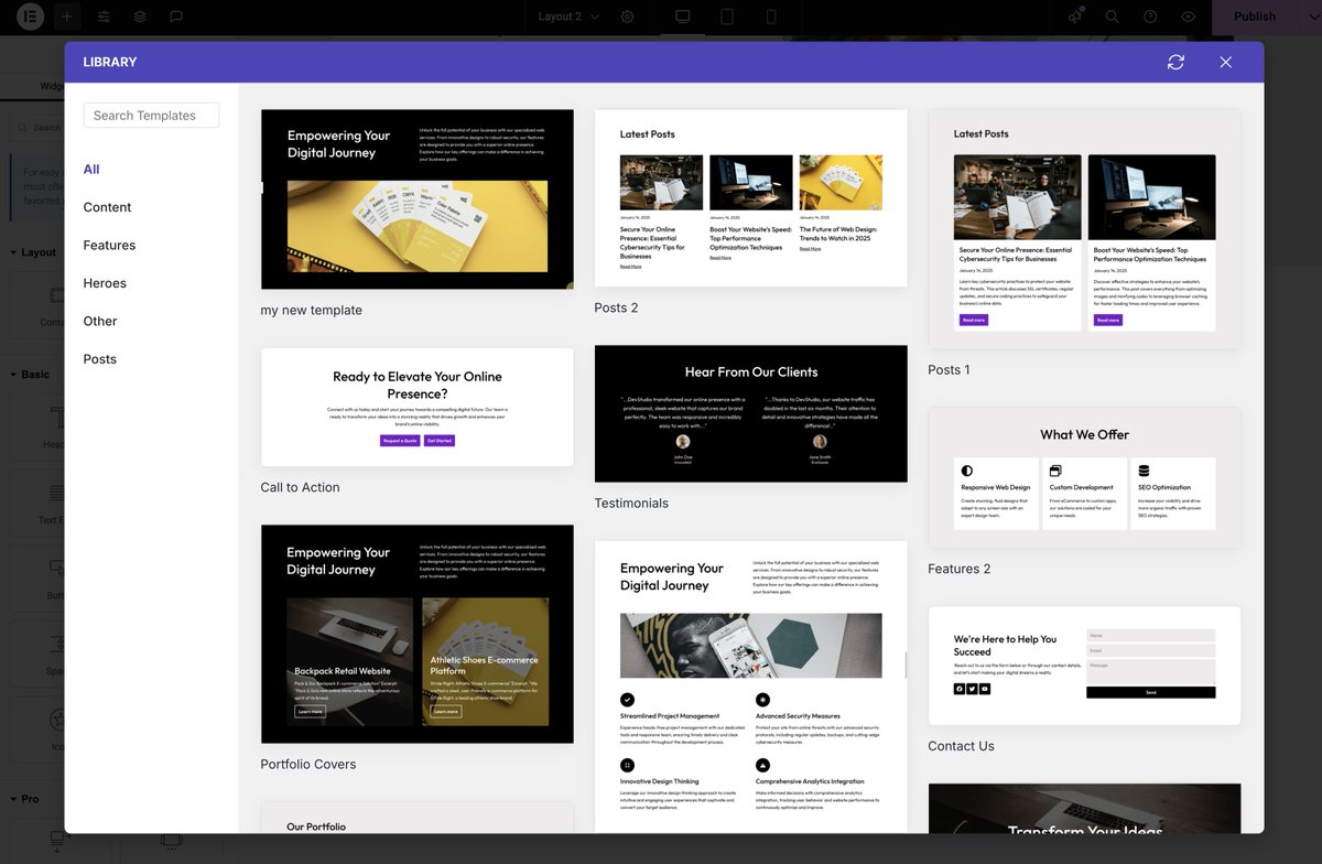 analogwp's tweet image. Have you tried Custom Library for Elementor yet?

Build faster, stay organized, and empower your clients with a library of essential patterns to build new layouts with consistency.

Try for free today
analogwp.com/custom-library…