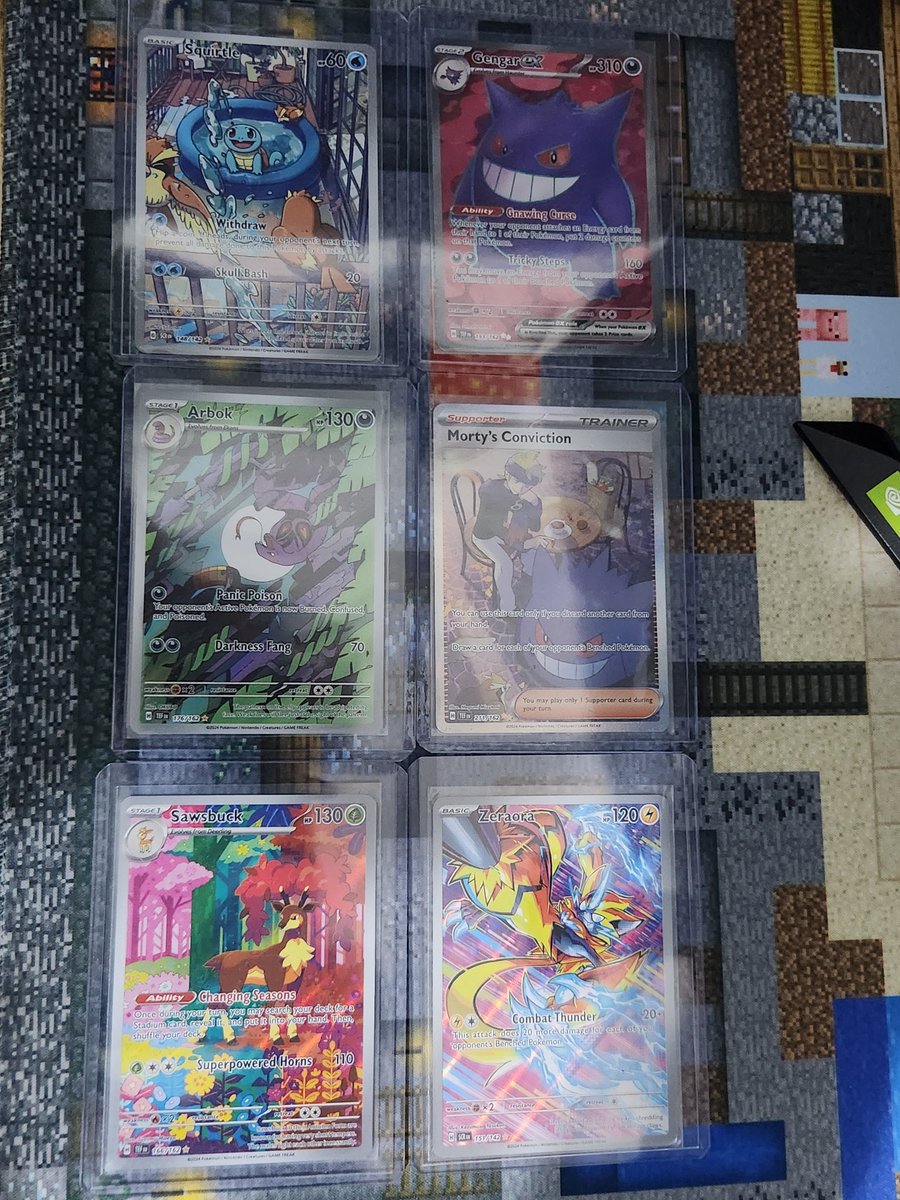 Pokemon Pocket got me back into collecting cards after resisting the urge for over 10 years. These are just some of the cards that I have managed to pull having opened nearly 90 packs over the last week and a half. 

(Trying to work out if I have a problem)