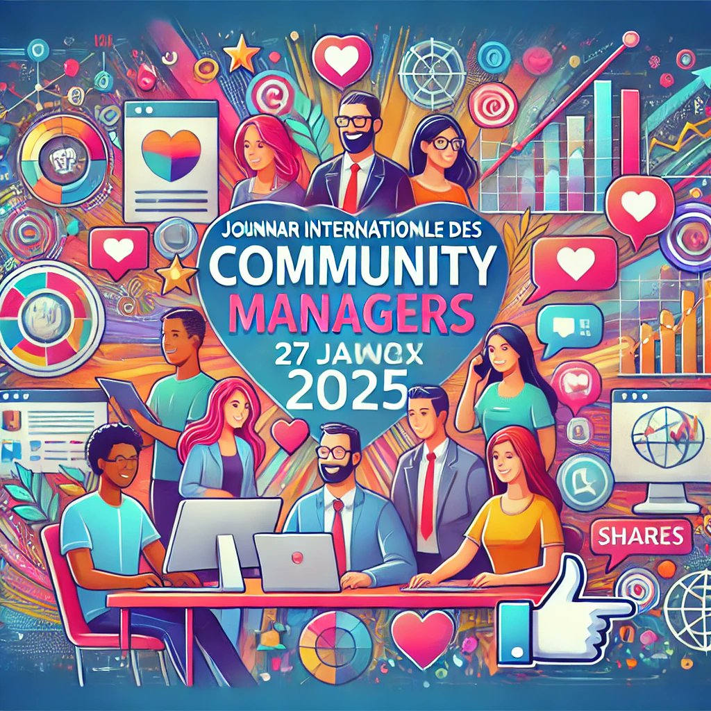 #CommunityManagerDay 🧑‍💻 | Aujourd'hui, c'est la Journée des Community Managers 💜. Alors nous avons demandé à l'IA de nous aider à réaliser un visuel pour représenter au mieux notre travail quotidien sur les réseaux sociaux.
Vous en pensez quoi ?