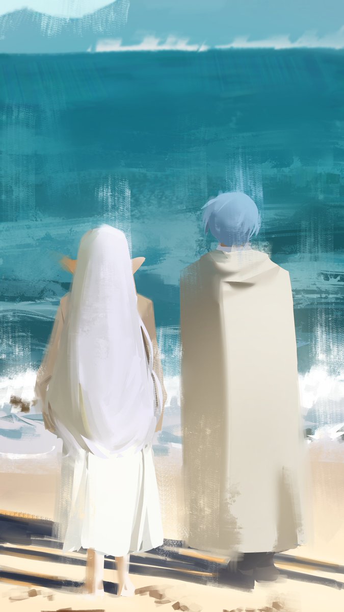 takoyoomi's tweet photo. Frieren and Himmel 
❝ somewhere with you ❞
#フリーレンFA #Frimmel https://t.co/hMgtQSBrTm