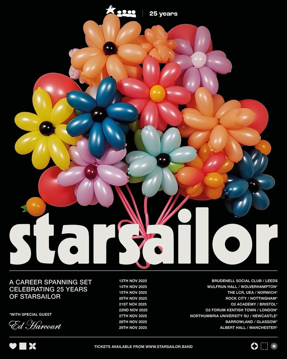See Tickets (@seetickets) on Twitter photo Celebrating 25 years with a career spanning set lined up, <a href="/Starsailorband/">Starsailor Official</a> have just announced a special run of shows this November 🙌
Grab tickets from 10am this Friday!
🎟️: bit.ly/3EbhRkp Celebrating 25 years with a career spanning set lined up, <a href="/Starsailorband/">Starsailor Official</a> have just announced a special run of shows this November 🙌
Grab tickets from 10am this Friday!
🎟️: bit.ly/3EbhRkp