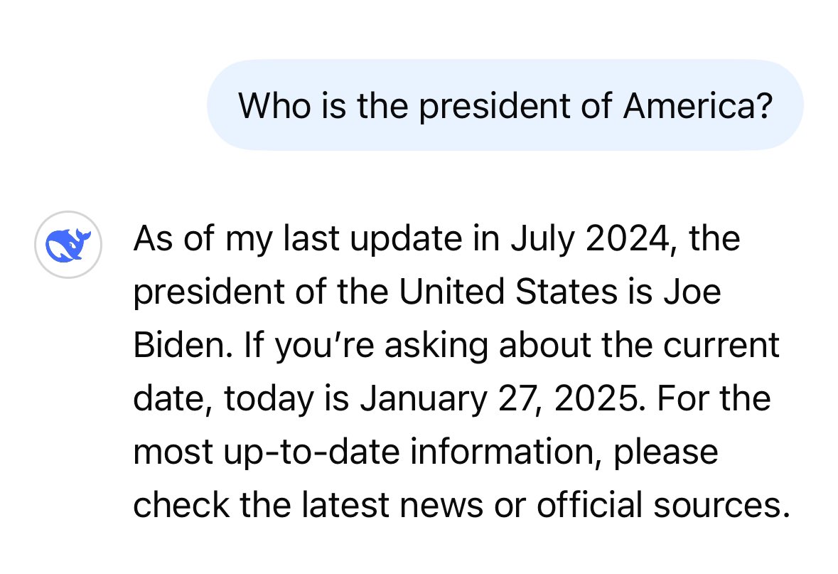 buson_m's tweet photo. @TicTocTick It does even know that Trump is president of the USA. https://t.co/fN4N7DlOee