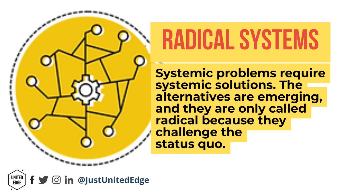 Systemic problems can't be fixed with band-aid solutions—we need deep, structural change. The alternatives to broken systems are already taking shape, but they’re called "radical" simply because they disrupt the status quo. Learn more about JBA here: unitededge.net/jba-foundation