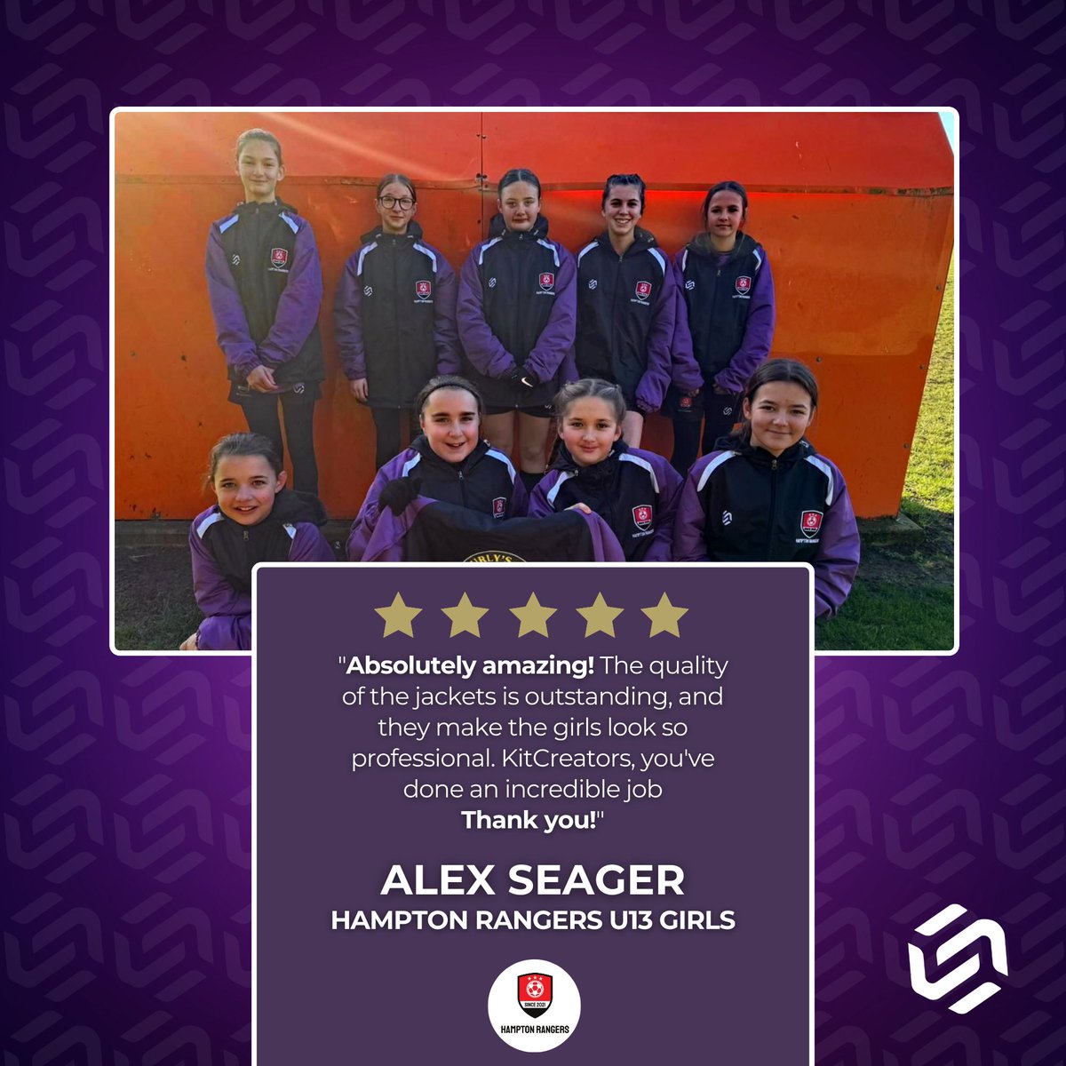 KITCREATORS.COM (@kitcreators) on Twitter photo A massive thank you to <a href="/HamptonRangers/">Hampton rangers </a> for the fantastic feedback! The girls look absolutely brilliant in their new jackets – just what’s needed to tackle those chilly winter match days ❄️💪🏻.
Big shoutout to Curly's Cafe for your amazing generosity in sponsoring the team, true A massive thank you to <a href="/HamptonRangers/">Hampton rangers </a> for the fantastic feedback! The girls look absolutely brilliant in their new jackets – just what’s needed to tackle those chilly winter match days ❄️💪🏻.
Big shoutout to Curly's Cafe for your amazing generosity in sponsoring the team, true