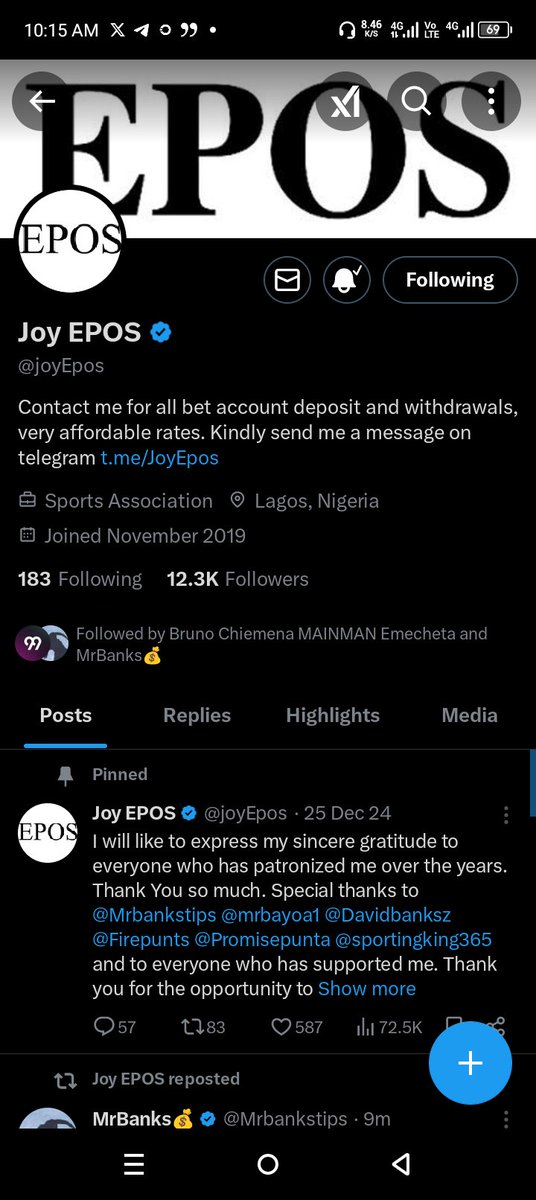Big_Enginee's tweet photo. @brunochiemena @joyEpos @Mrbankstips @BigSlym1 @Afc_Saks @jeffre__ @TIPSY_0FFICIAL @Freshtipsgamess @hockemania @9inety8ightt I don follow everybody, I even turned on notifications. Abeg make this giveaway reach my side small abeg😮‍💨😮‍💨🤲🤲 I never chop giveaway before. 

Abeg make I lucky 🍀 for this one

9115796513
Opay

@joyEpos @brunochiemena @Mrbankstips https://t.co/MlyG9qXIdE