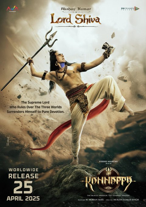 #AkshayKumar as Lord Shiva in #Kannappa is something to look forward to. 

Releasing on 25th April 2025! 🔥