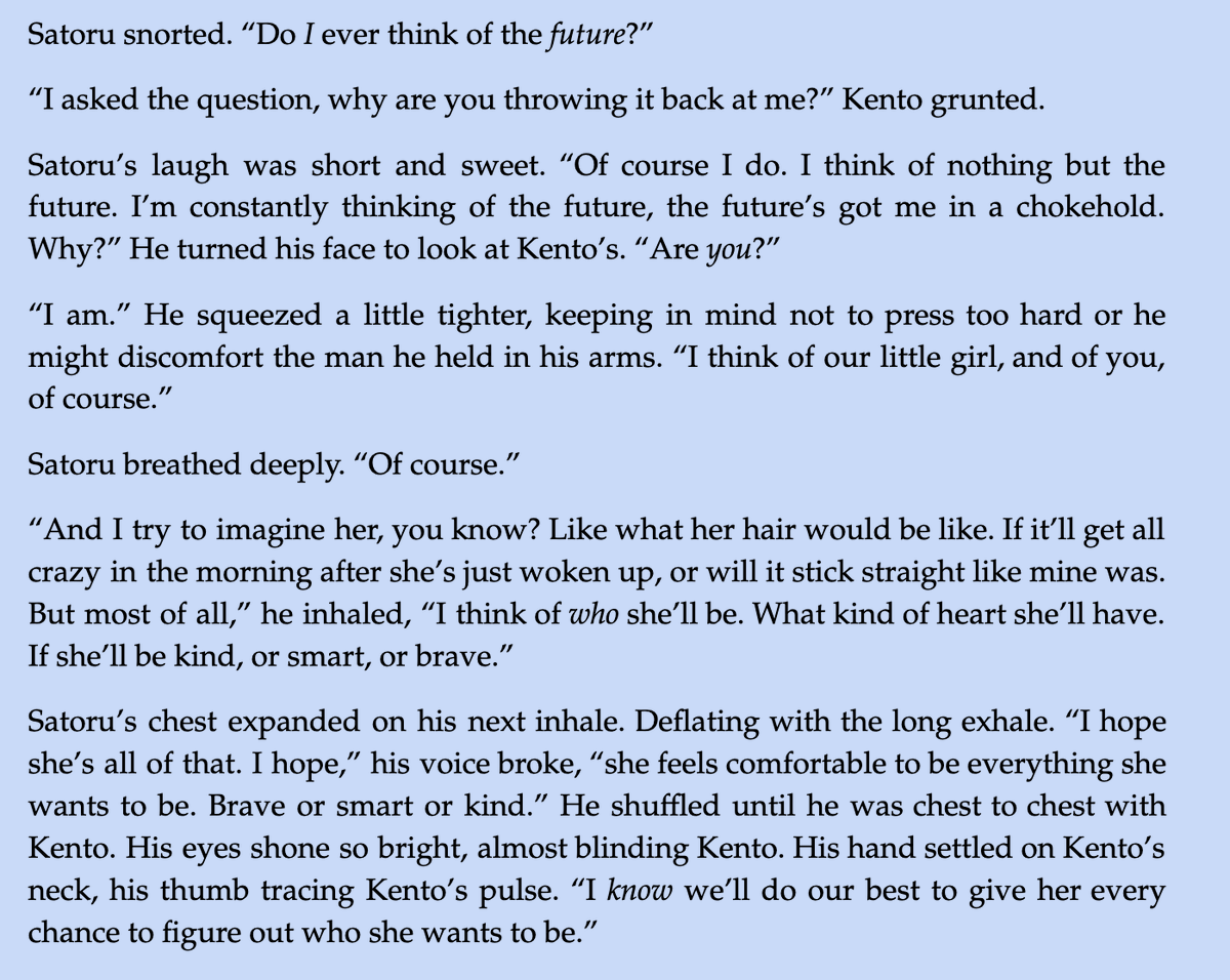 ao3ghermez's tweet photo. I want to share this snippet I just wrote because I can't be crying by myself... do I care that it's got spoilers? Nope. #nanago #twolines Chapter One coming in... 13 hours. How are y'all feeling? I'm nervous. https://t.co/eriOjOoB0C