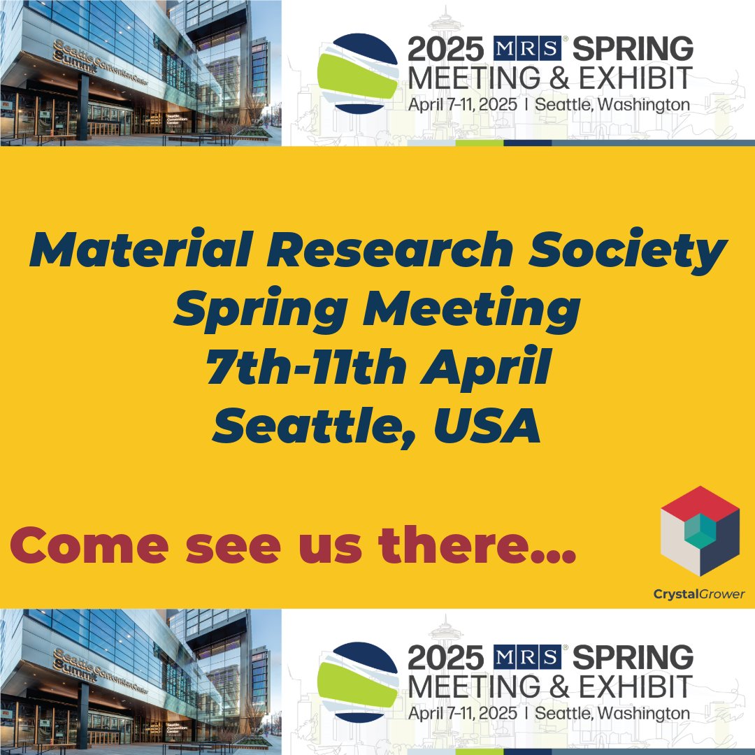 CrystoGenltd's tweet photo. We’re thrilled to announce that we’ll be attending the Materials Research Society (MRS) Spring Meeting. 

If you plan to attend and would like to arrange a meeting with our team while we’re in the US, we’d love to connect. Reach out to us at team@crystalgrower.org. https://t.co/IuH8MVbNbF
