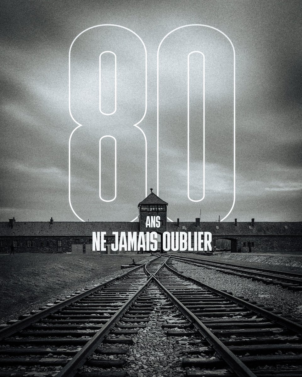 GabrielAttal's tweet image. Il y a 80 ans, le camp d’Auschwitz-Birkenau était libéré. 

En ce 27 janvier, 80 ans après, nous avons un devoir : ne jamais oublier. 

Ne jamais oublier les mémoires et les souffrances des 6 millions de juifs, et celles de toutes les victimes de l’Holocauste. 

Ne jamais oublier…