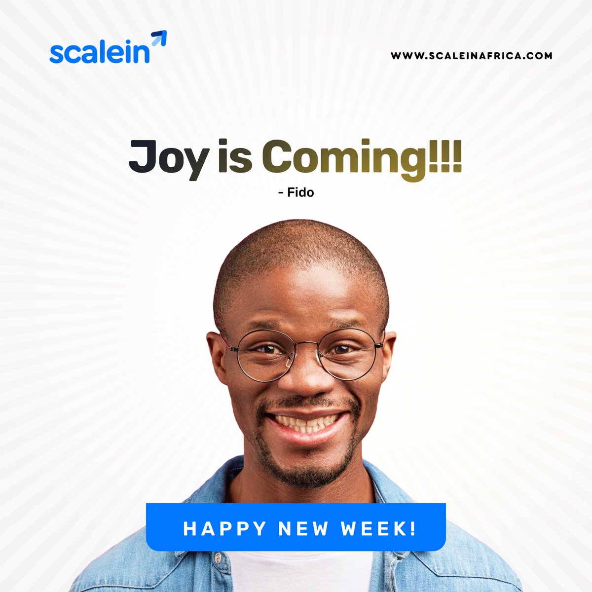 Happy New Week, Everyone!

January is finally coming to an end; this is the last week! Can we all agree that joy is officially on its way? It's salary week! 

Whatever you’ve got going on this week, stay pumped, stay positive, and keep looking ahead. 

February will be kinder too