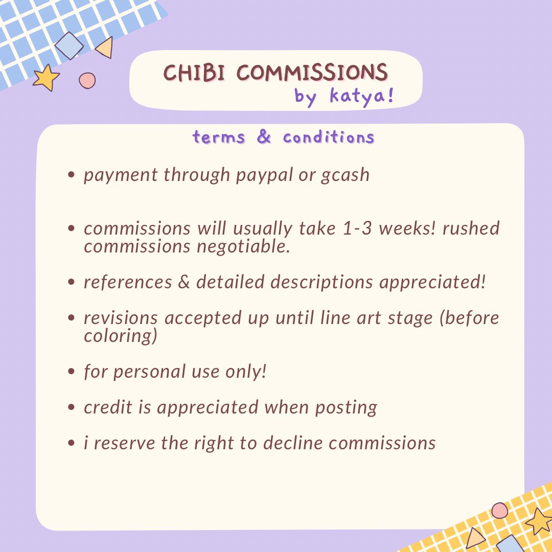 frogtsukki's tweet photo. opening up art commissions again :D
dm me if youโre interested! rt's & likes appreciated ๐
tags-
#chibi #anitwt #artph #fanart #arttwt #artistsontwitter #commissionsopen #commissionsph chibi art commissions ph #ArtCommission https://t.co/jx371elpkL