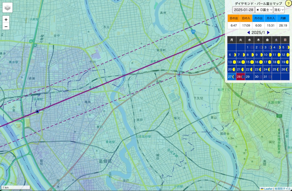 yager's tweet image. 「ダイヤモンド・パール富士マップ」改修情報 #DPFM
①左上に標準地図と航空写真地図を切り替えられるボタンが追加されました。
②同じボタンから基本ONになっている色別標高図のレイヤーの表示切り替えられます
③サイト名をクリックで初期化
④カレンダーの本日部分を色分け
dpfm.creazy.net