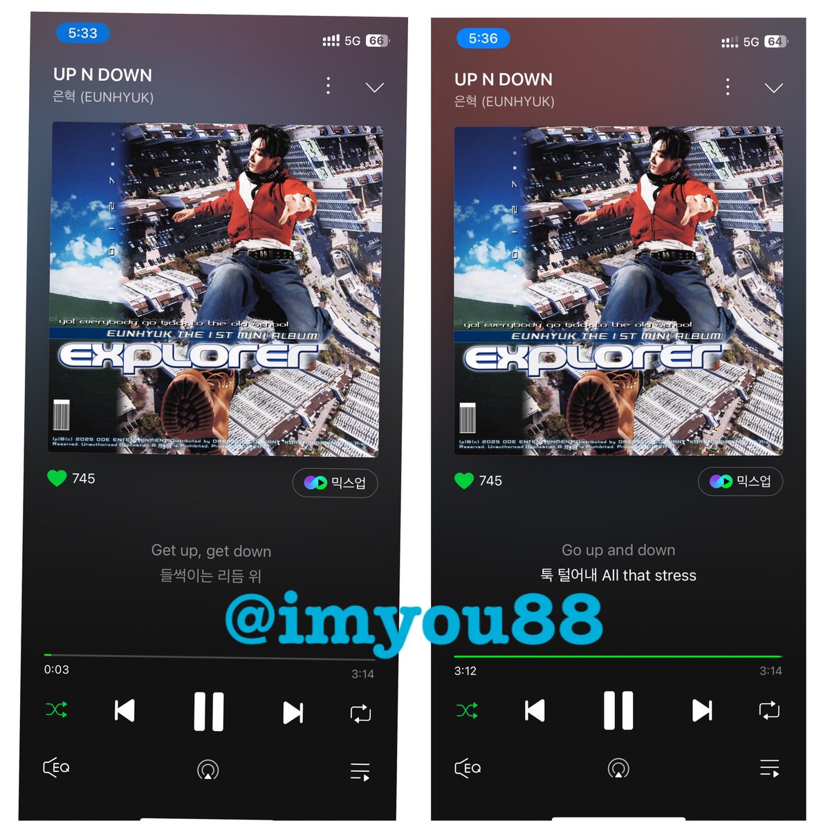 imyou88's tweet photo. 신인가수 가즈아!!!!!!

#은혁 #EUNHYUK
#EXPLORER #UP_N_DOWN_음원스밍 https://t.co/Tf8ety5v2a