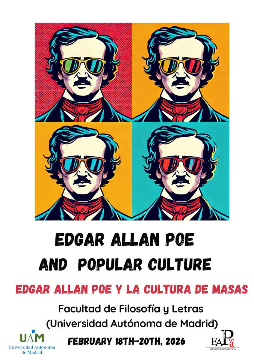 The 4th International EAPSA Conference is already underway! This year’s theme is “Edgar Allan Poe and Popular Culture.”  You can stay updated on all the latest news about our congress on the website: sites.google.com/view/eapsa2026…  We look forward to seeing you there!