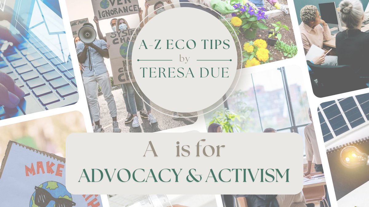 A-Z of sustainable living: Advocacy &amp; Activism
ecoshowandtell.org/a-z-eco-tips-b…
Individual actions matter. If our collective actions have created climate change/pollution/biodiversity loss, isn't it our collective responsibility to fix it?
Check the A section in Teresa Due's A-Z Eco Tips