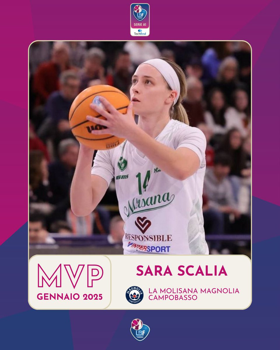 Sara Scalia è la MVP della Techfind Serie A1 del mese di gennaio secondo Lega Basket Femminile 🏆

Scalia ha realizzato 19.7 punti di media con 2 recuperi e un complessivo 21 di valutazione. In più, la giocatrice italo-americana ha tirato 18/29 su questo mese, il 62%!🔥

#LBFLIVE