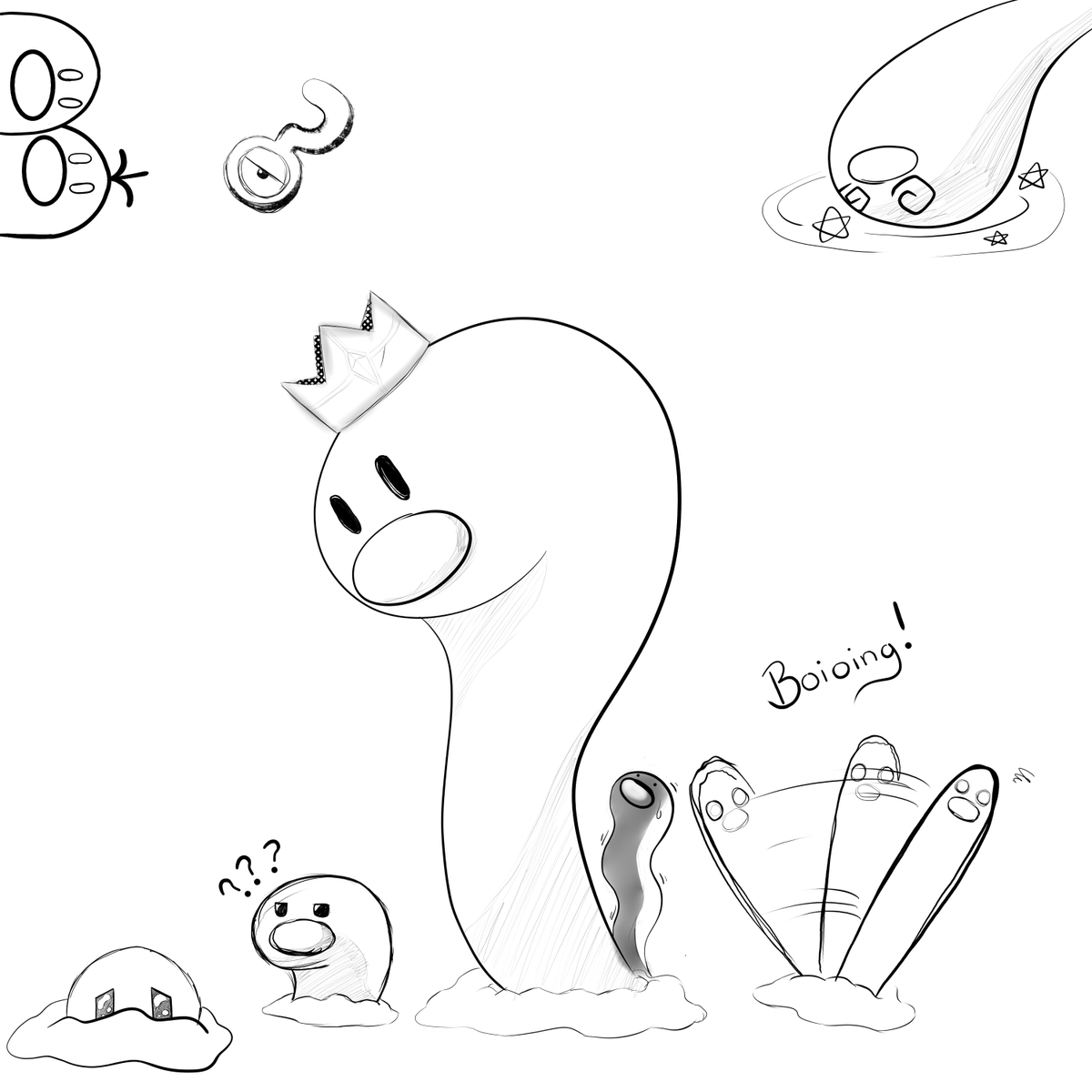 SnOwOStar's tweet photo. ⭐️Wiglett doodles on my new tab 💫🥳 #Doodles #Pokemon #art #krita #wiglett #sketch  🤩 https://t.co/l2BPFq6sEJ