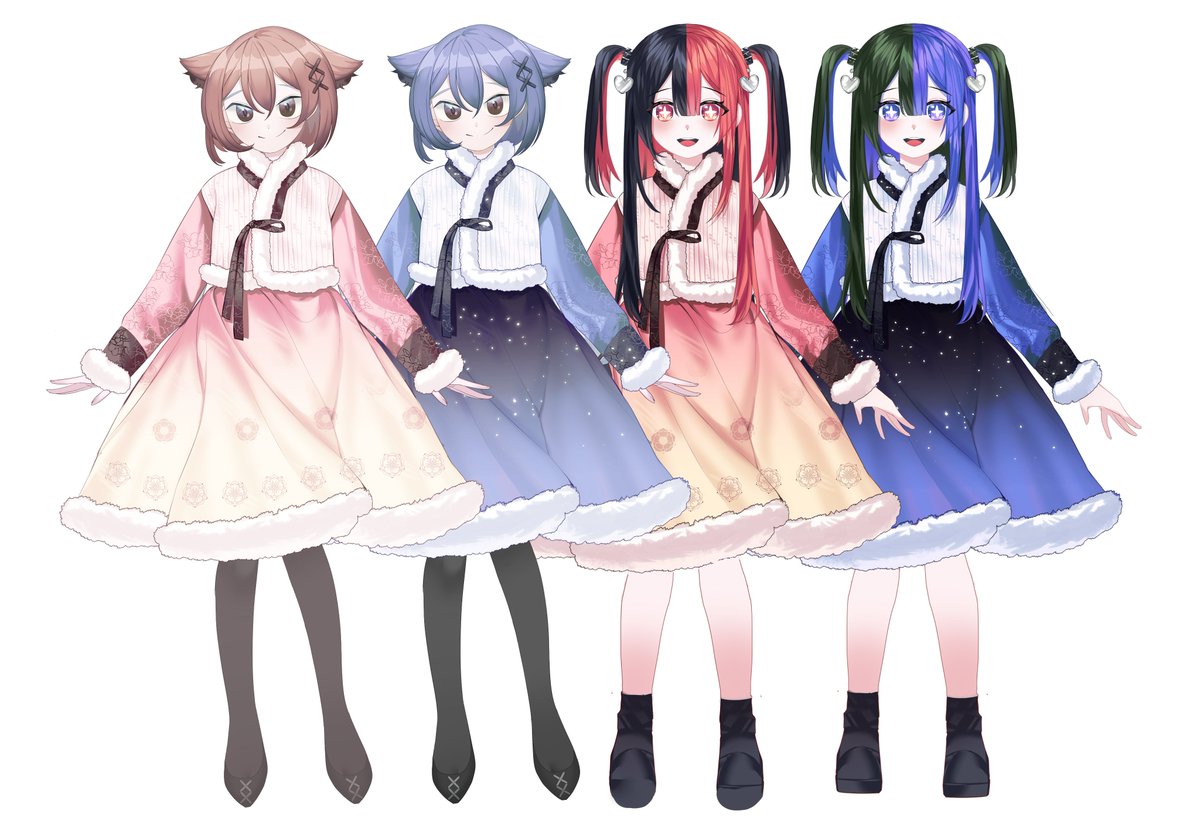 kaka_ka_k's tweet photo. [이용료->RT!] #VTuberAssets #버튜버에셋 
겨울 한복 에셋 배포합니다~ 
방송 등에서 무료로 사용해주세요!  

가능범위 -> 방송, sns 업로드 이미지, 썸네일, 색변경, 장식 등 가벼운 수정

불가능 -> 2차 배포, 자작발언, 상업이용, 트레이싱, 이미지 변형

다운로드 링크
 https://t.co/qRhBCOpuh0 https://t.co/HmUvXSgljM