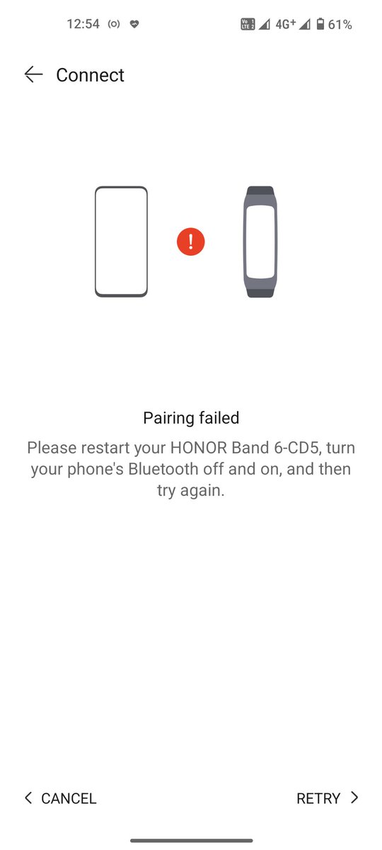 harshpalhp's tweet photo. @HiHonorIndia 
@Honorglobal

"Unable to connect my Honor Band 6 to the Huawei Health(Petal Health) app. Tried all troubleshooting steps suggested by customer support team, but the issue persists. Screenshots attached. Please assist ASAP. @HonorGlobal #HonorSupport" https://t.co/qKd7cGOvUS