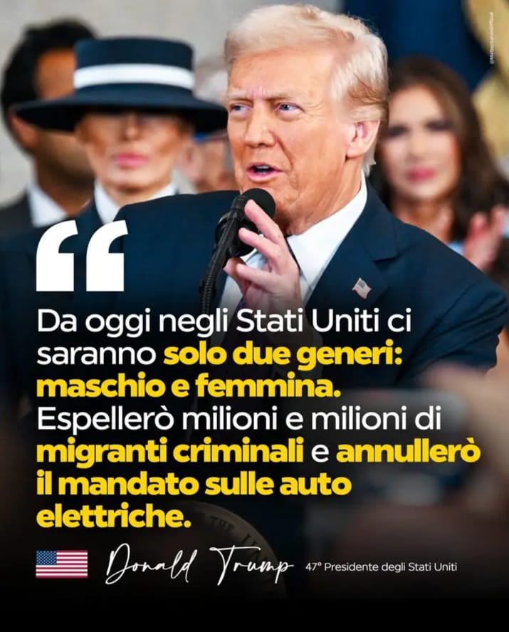 ManfrediPotenti's tweet photo. 🔵 STOP ALLE #TEORIE DI #GENERE !!

🔵 STOP ALLE #FOLLIE #GREEN !!

Sosteniamo la svolta di Donald J. #Trump !!

Grazie Presidente !!

https://t.co/FDkhISCZDH https://t.co/Agh2qKmPHj