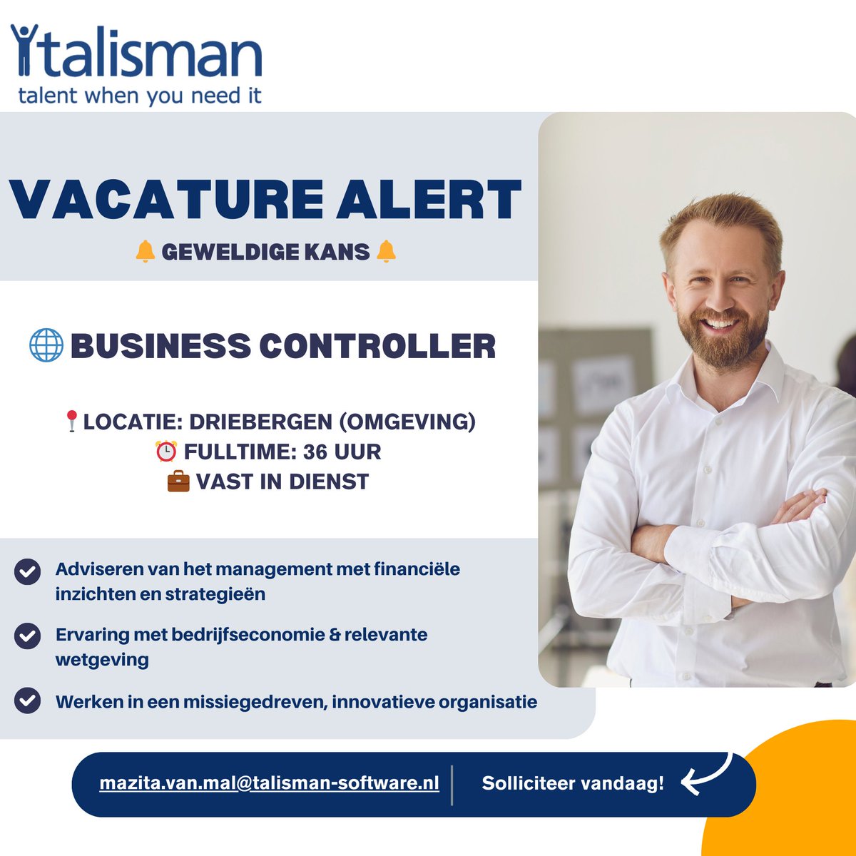 📢 Business Controller gezocht! Ben jij een financiële strateeg met oog voor procesoptimalisatie en strategisch advies? 

💼 36-40 u p/w | Driebergen (vast-in-dienst)

📩 Solliciteer: talisman-software.nl/vacature/busin… #FinanceJobs #BusinessController #WerkMetImpact