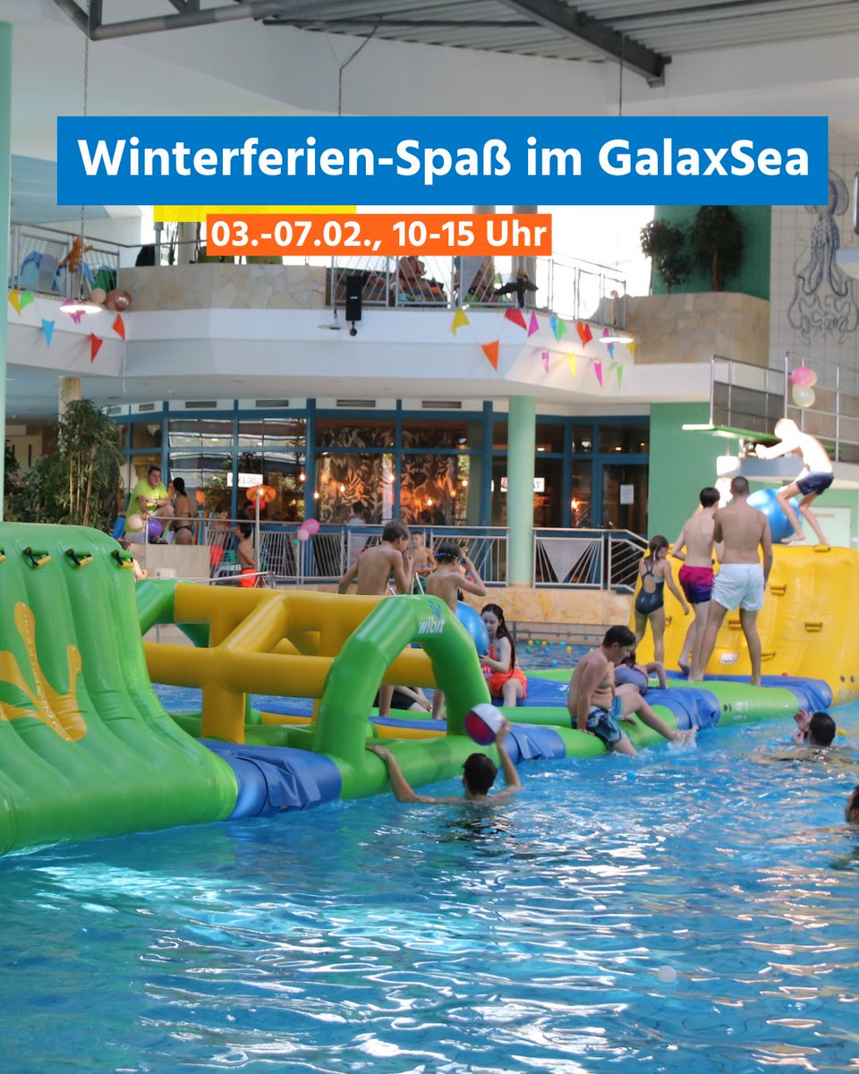 +++ Winterferien-Spaß im GalaxSea +++

Juchhe! Die Winterferien stehen vor der Tür und wir haben ein tolles Programm für alle kleinen Wasserfans in unserem GalaxSea vorbereitet! 

📍 Wann:  03.-07.02., jeweils von 10 bis 15 Uhr.

👉 Weitere Infos: stadtwerke-jena.de/baeder/events/…
