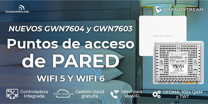 📦​Nuevos APs WiFi de pared de <a href="/GrandstreamNet/">Grandstream Networks</a> 📦Con cuatro puertos Gigabit, incluyendo uno de enlace ascendente que puede recibir PoE/PoE+ para alimentar el propio dispositivo y dos con PSE para proporcionar PoE a terceros: buff.ly/3CnfgmW

📲 info@ciudadwireless.com