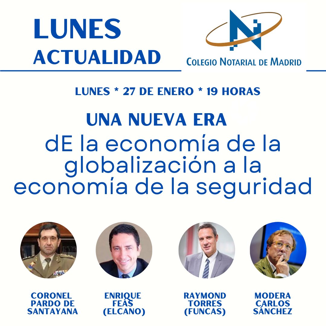 RECUERDA‼️ No te pierdas hoy nuestro #LunesDeActualidad. El regreso de #DonaldTrump y el mundo que viene. Geopolítica y economía con José M. Pardo de Satayana <a href="/Defensagob/">Ministerio Defensa</a>, <a href="/EnriqueFeas/">Enrique Feás</a> <a href="/rielcano/">Real Instituto Elcano</a> y <a href="/RaymondTorres_/">Raymond Torres</a> <a href="/FUNCASES/">Funcas</a>.  Modera Carlos Sánchez <a href="/mientrastanto/">Carlos Sánchez</a> <a href="/elconfidencial/">El Confidencial</a>.