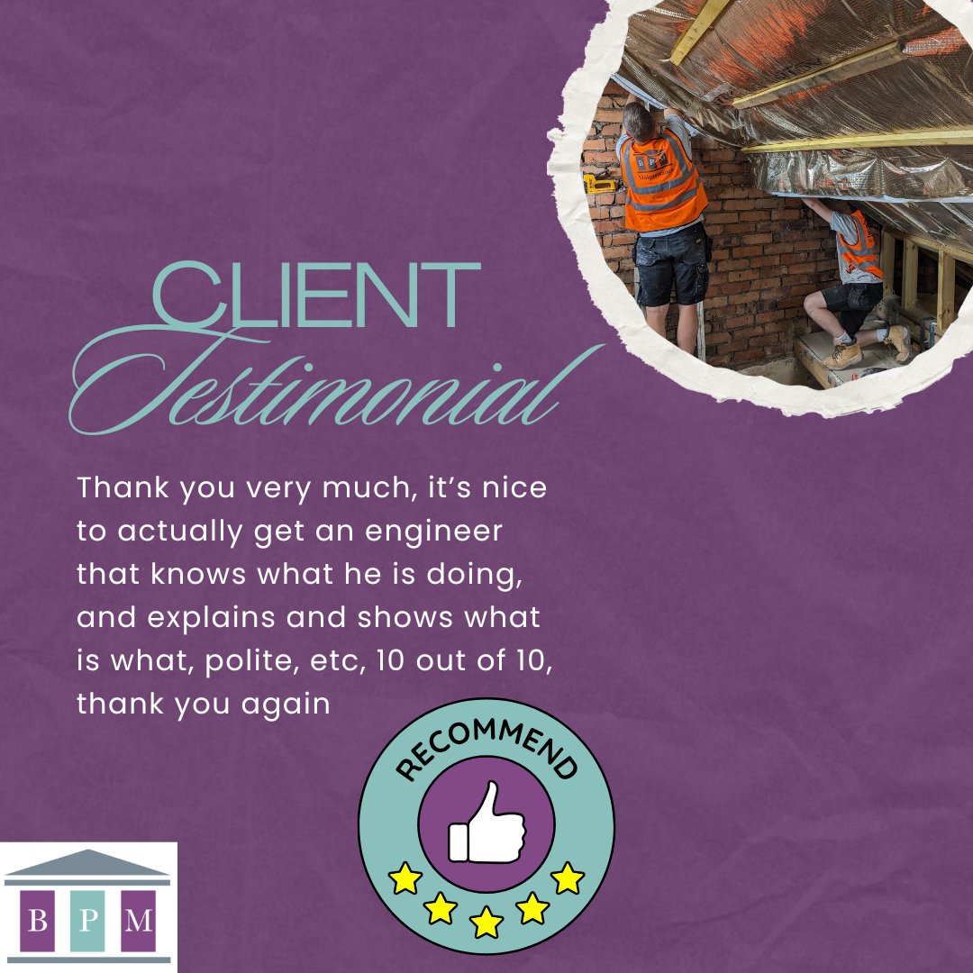 BPM_CS's tweet image. ⭐️ "10/10" - Thanks for the love! At BPM, we don't just fix it - we explain everything clearly so you understand what's happening. Need expert engineers who communicate? Call: 01225 462598 🔧

#PropertyMaintenance #ClientTestimonial #BPMContractingServices