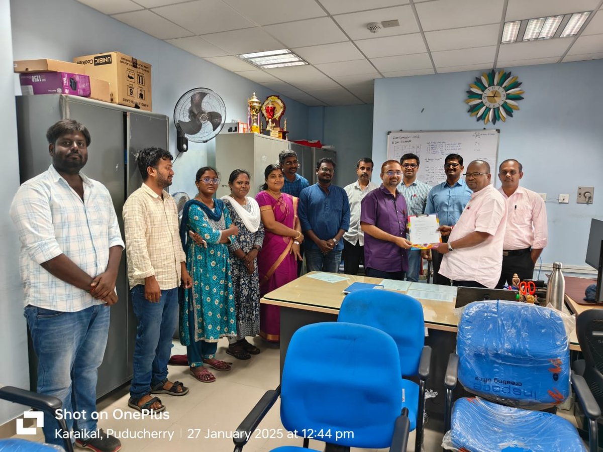 NITPY_CSE's tweet photo. Dr. M. Venkatesan has formally assumed the position of Head of the Department of Computer Science and Engineering at NIT Puducherry, succeeding Dr. Ansuman Mahapatra. https://t.co/b8lmOXjKen