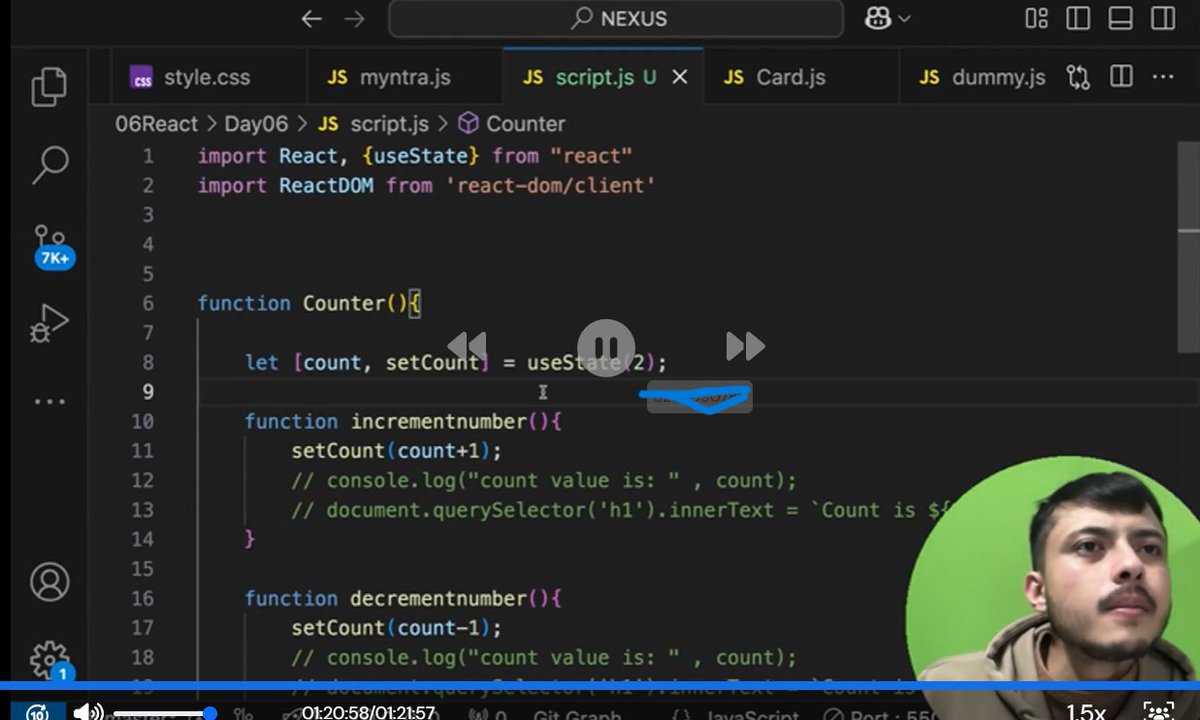 ashish_st's tweet photo. 🚀 #Day80 of #WebDevelopment + #Blockchain with #Nexus by Rohit Negi 🚀

Day 6 of React! 🎉 Learning:

1.Props: Passing data. #React #FrontEnd #JSX

2.Hooks: Understanding React Hooks. #ReactHooks #JavaScript

3.useState: Managing state. #ReactStateManagement #FrontendDevelopment https://t.co/iP8JoYUm9B
