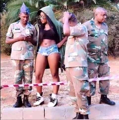ChrisExcel102's tweet photo. People: “ Julius Malema need to respect our Soldiers… 😭😭” 

Our Soldiers: https://t.co/tEd86qGv1V