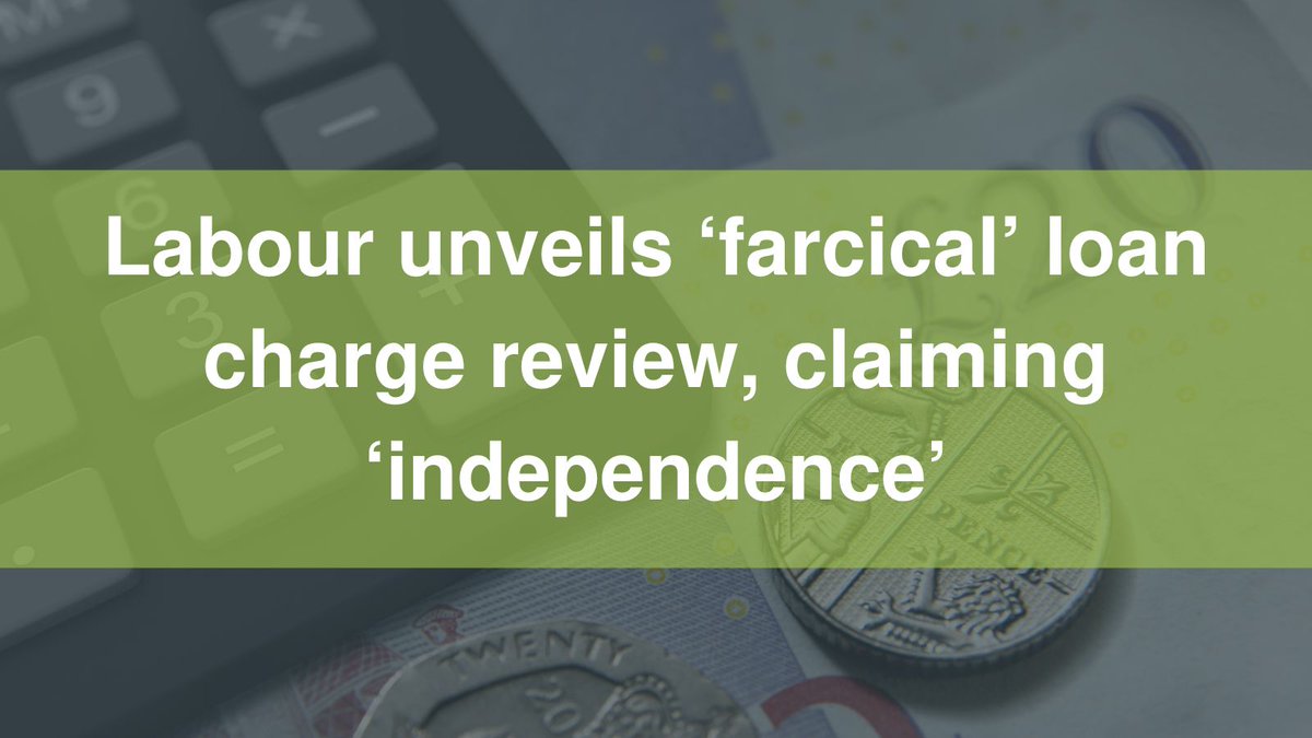 Criticisms that still dog Sir Amyas Morse’s work are already Ray McCann’s to squelch, as he begins a ‘skewed brief’ that makes a ‘sham’ of Rachel Reeves’ promise. Read here: buff.ly/4aGdMAP

<a href="/WTTconsult/">WTTConsulting</a>, <a href="/sebmaley/">Seb Maley</a>, and <a href="/LCAG_2019/">Loan Charge Action Group [LCAG]</a> comment.

#Loancharge #Contracting #Labour